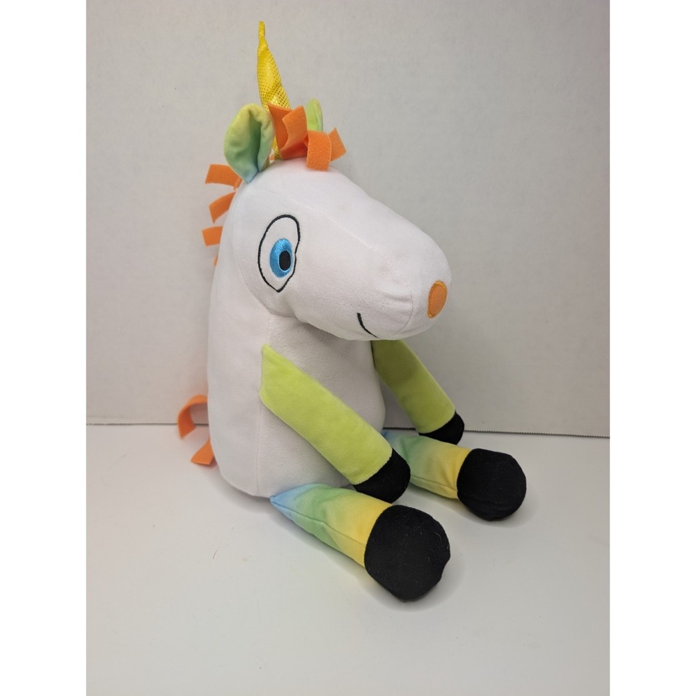 Kohl's Cares Unicorn Plush Stuffed Animal White Rainbow Mane 2013 Bob Shea 12"‎